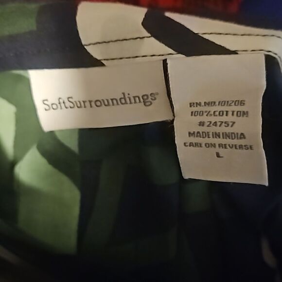 Soft Surrounding green day tunic top L - Picture 6 of 10